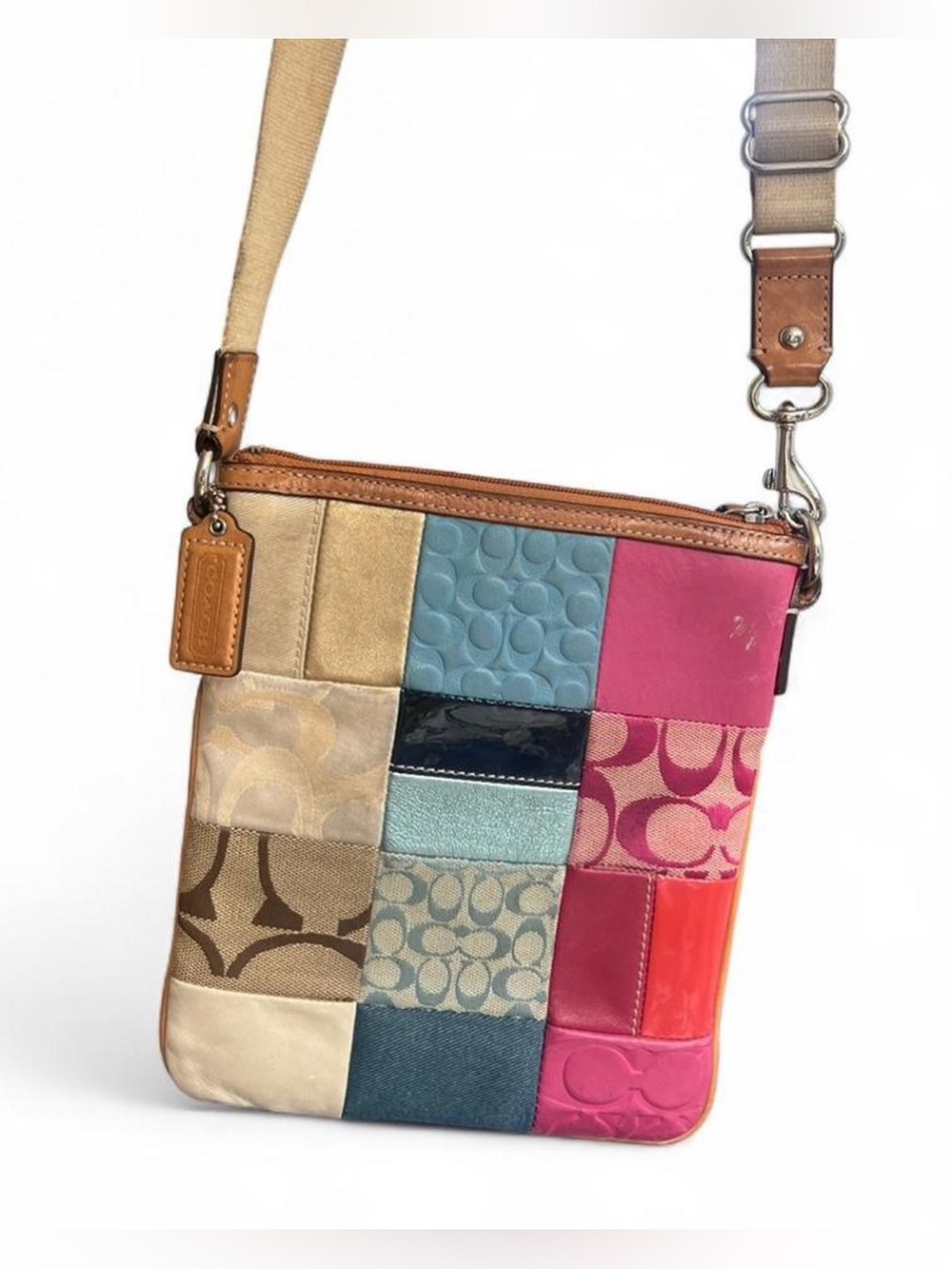 Vintage Y2K Coach Multicoloured Patchwork
Crossbody Bag